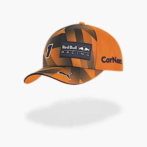 F1 Max Verstappen LIMITED EDITION Puma RedBull Racing Driver Cap - Vibrant Orange - Curved