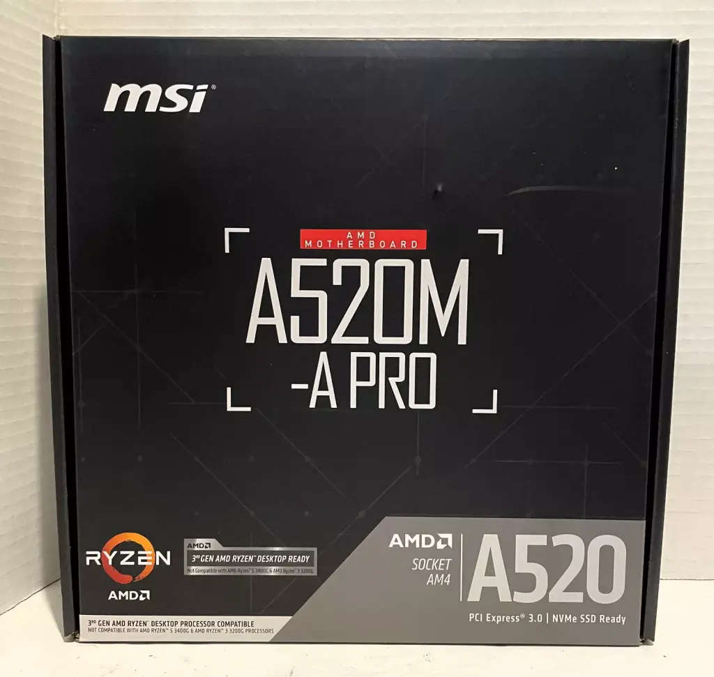 MSI A520M-A PRO AM4 Micro ATX Motherboard