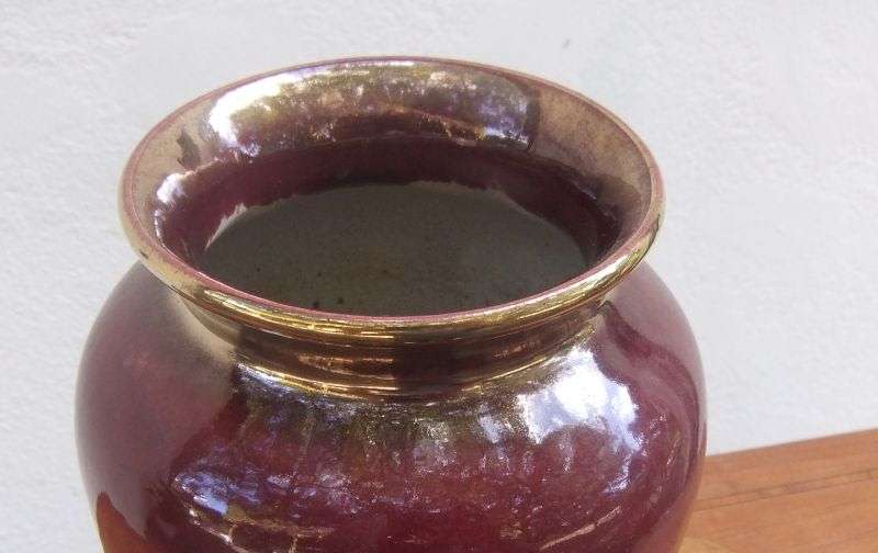 A GORGEOUS RARE VINTAGE WEST GERMAN ""LAVA"" VASE IN GREAT CONDITION