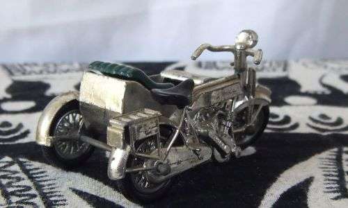 Vintage Die cast metal motorbike with sidecar by Lesney England