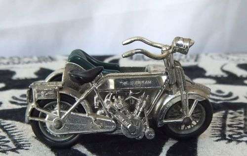 Vintage Die cast metal motorbike with sidecar by Lesney England