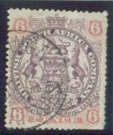 SACC 63 - 1897 6d Definitive - Scrolls between Springbok's legs - Very Fine Used