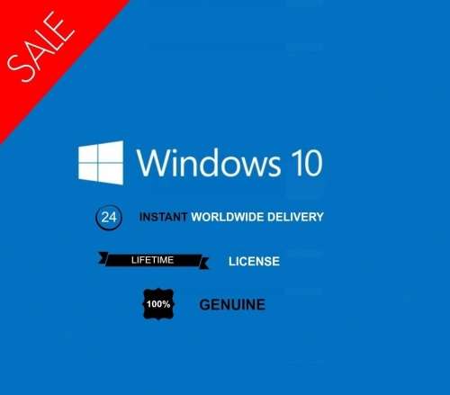 MICROSOFT WINDOWS 10 PRO 32/64 BIT GENUINE LICENSE KEY + DVD