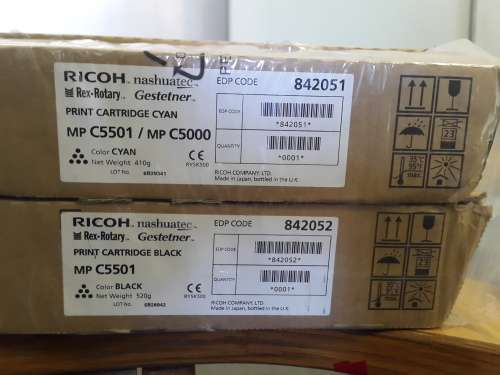 NEW SET OF BLACK: CYAN: MAGENTA: YELLOW TONERS FOR RICOH MP C5000/ C5501