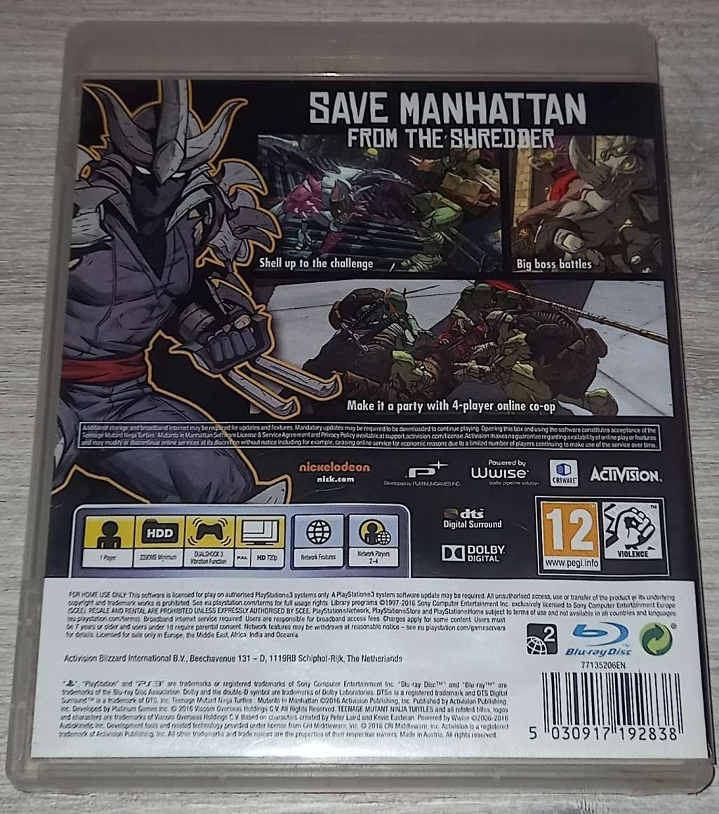 Teenage Mutant Ninja Turtles Mutants In Manhattan - PS3