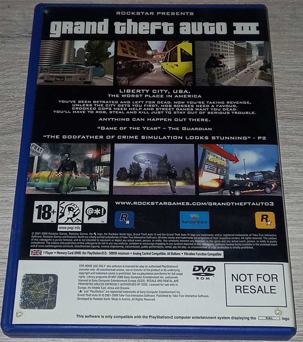 Grand Theft Auto III 3 - PS2