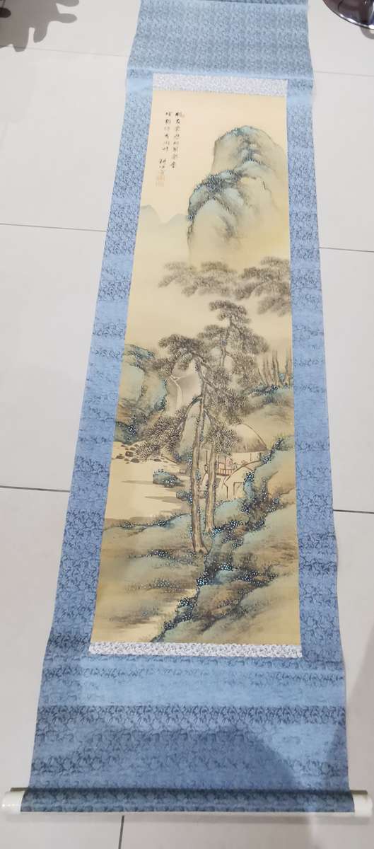 Old vintage Chinese scroll painting