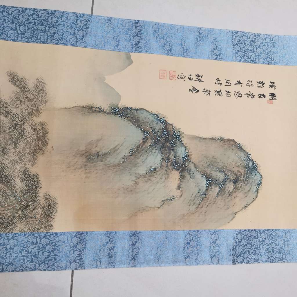 Old vintage Chinese scroll painting