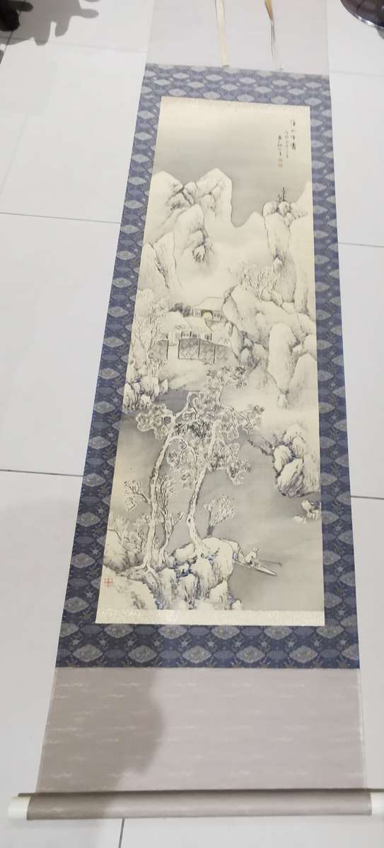 Old vintage Chinese scroll painting