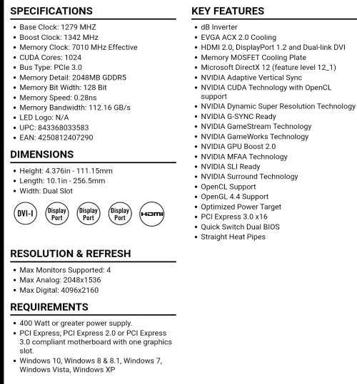 EVGA GTX 960 SSC (2GB)