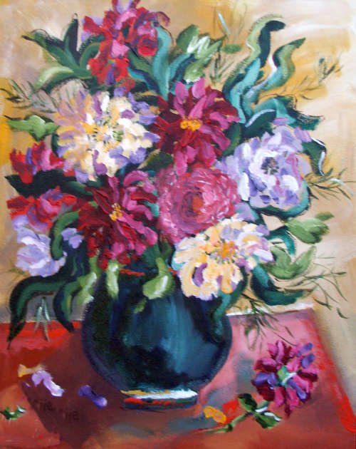 Florals for Monica - Still life South African art