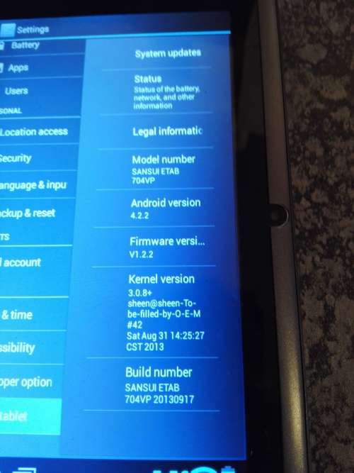 Sansui 7 inch Wifi tablet - Free courier shipping