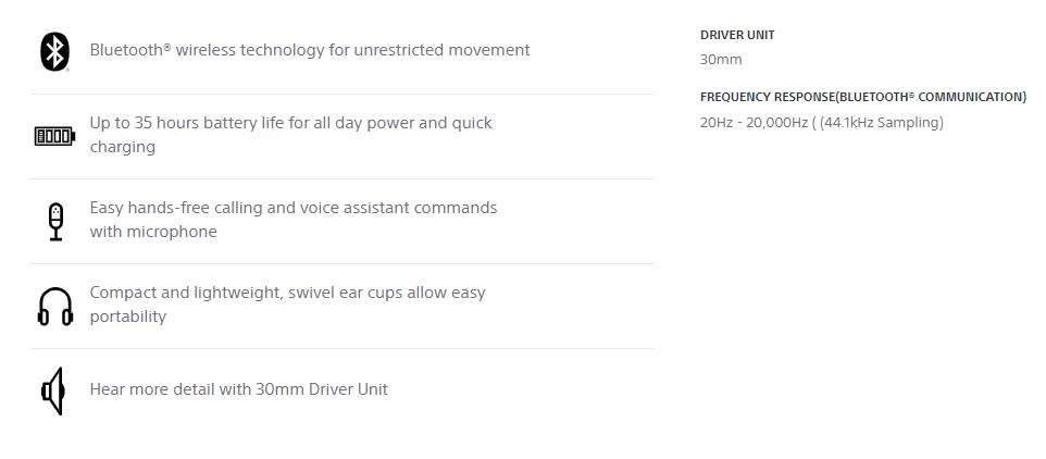 SONY WH-CH510 Wireless Bluetooth Headphones