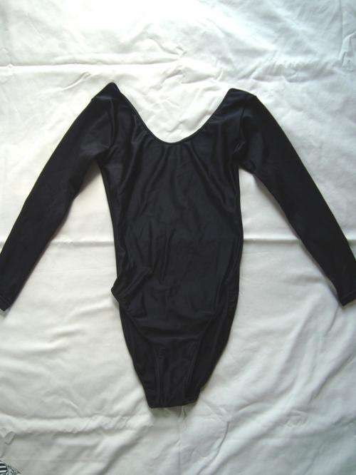 3/4 SLEEVE BLACK LEOTARD