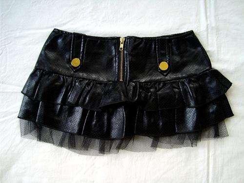 HOT PU LEATHER MINI SKIRT