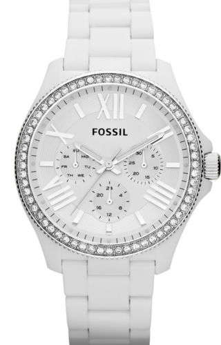 Fossil Cecile White Acetate Womens Watch AM4494