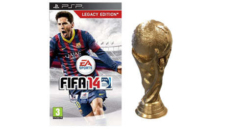 Fifa 14 Legacy Edition PSP Game + Fifa Gold Trophy