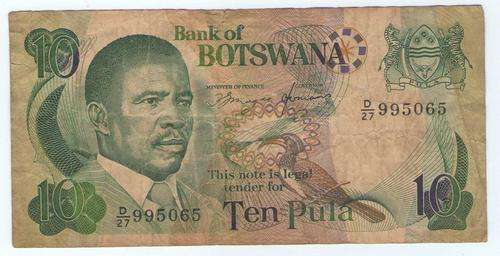 BOTSWANA 10 PULA----USED AS PER SCAN.