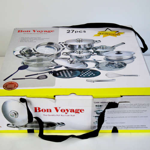 FREE SHIPPING!!! Bon Voyage 27PC HQ Stainless Pots Set