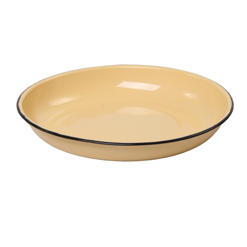 New World Enamel Rice Plate 20/22/24/26cm - 22cm / Cream