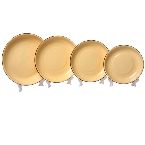 New World Enamel Rice Plate 20/22/24/26cm - 22cm / Cream