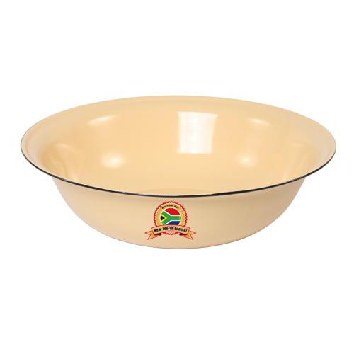 New World Enamel Basin 30/34/40/45/50/60/70cm - 34cm / Cream