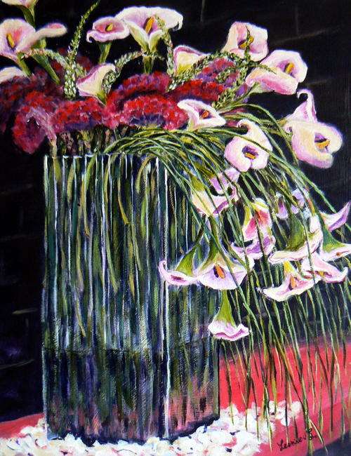 UNUSUAL BOUQUET, arumlilies, flowers, still life, Leonie van Loggerenberg