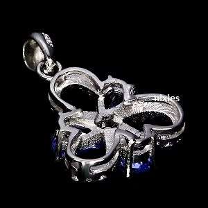 DAZZLING REAL TANZANITE 925 STERLING SILVER PENDANT