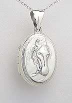 **BELOW COST** 925 STERLING SILVER HORSE LOCKET