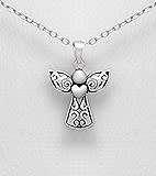 BEAUTIFUL 925 SOLID STERLING SILVER ANGEL PENDANT