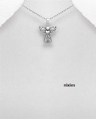 BEAUTIFUL 925 SOLID STERLING SILVER ANGEL PENDANT