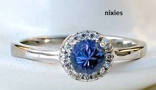 REAL TANZANITE 925 STERLING SILVER RING - SIZE 7.5(P)