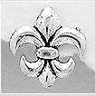 GORGEOUS 925 STERLING SILVER FLEUR DE LIS EARRINGS