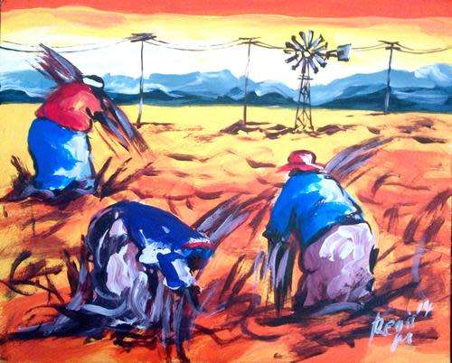 2 PAINTINGS BY REGIS MANJA FOR ONE PRICE!!