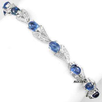 GENUINE BLUE SAPPHIRE 925 STERLING SILVER BRACELET