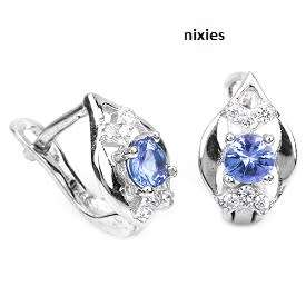 **LOW START** EXTRAORDINARY TANZANITE 925 STERLING SILVER EARRINGS