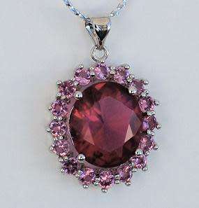 LOVELY CR RUBY 925 STERLING SILVER PENDANT