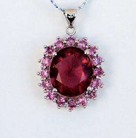 LOVELY CR RUBY 925 STERLING SILVER PENDANT