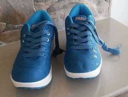 IMPORTED BLUE SNEAKERS - SIZE 2