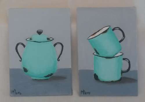 2 BEAUTIFUL SMALL DECORATIVE PAINTINGS