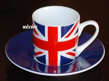 COLLECTABLE "UNION JACK" ESPRESSO CUP & SAUCER