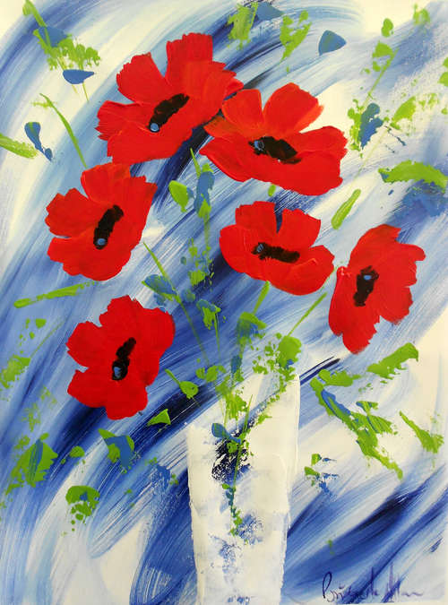 **BEAUTIFUL FLOWER STUDY** BY BRIDGETTE ALAN - LARGE 62 x 47CM