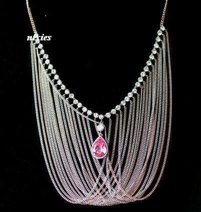 **NEW** AWESOME  SWAROVSKI DIAMOND CHAIN NECKLACE