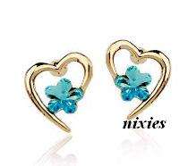 **NEW** GORGEOUS BLUE TOPAZ SWAROVSKI EARRINGS