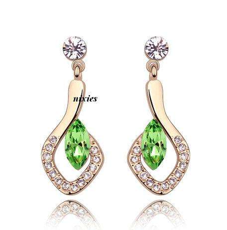 ELEGANT PERIDOT SWAROVSKI  EARRINGS