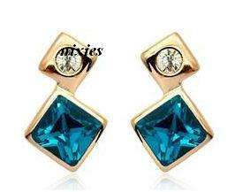 LONDON BLUE SWAROVSKI EARRINGS