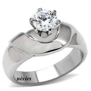 STUNNING 1.45CT SIMULATED DIAMOND SOLITAIRE RING  - SIZE 6(N)