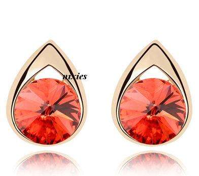 AMAZING RARE RED SWAROVSKI STUDS