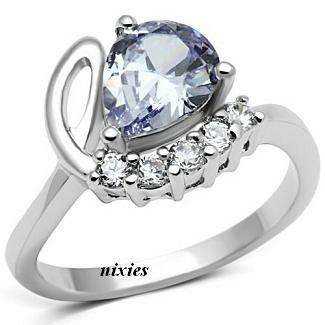 **NEW** SOFT SIMULATED TANZANITE DRESS RING - SIZE 8(Q)