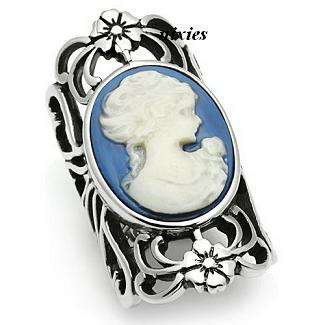 EXTRAORDINARY STAINLESS STEEL CAMEO RING - SIZE 7(O)
